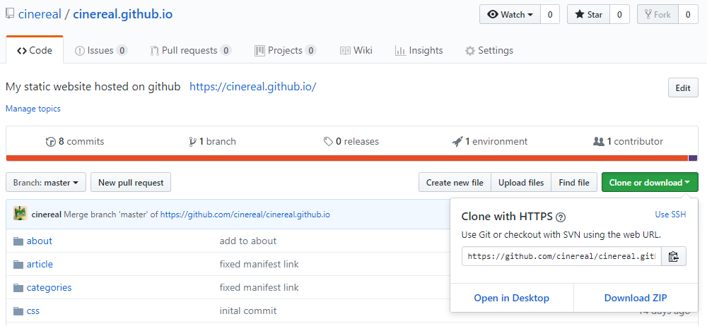 GitHub clone