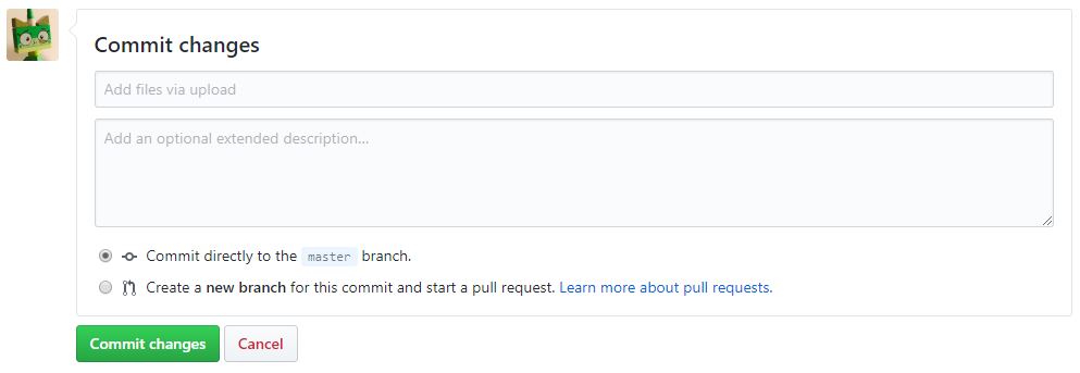 Commit Changes