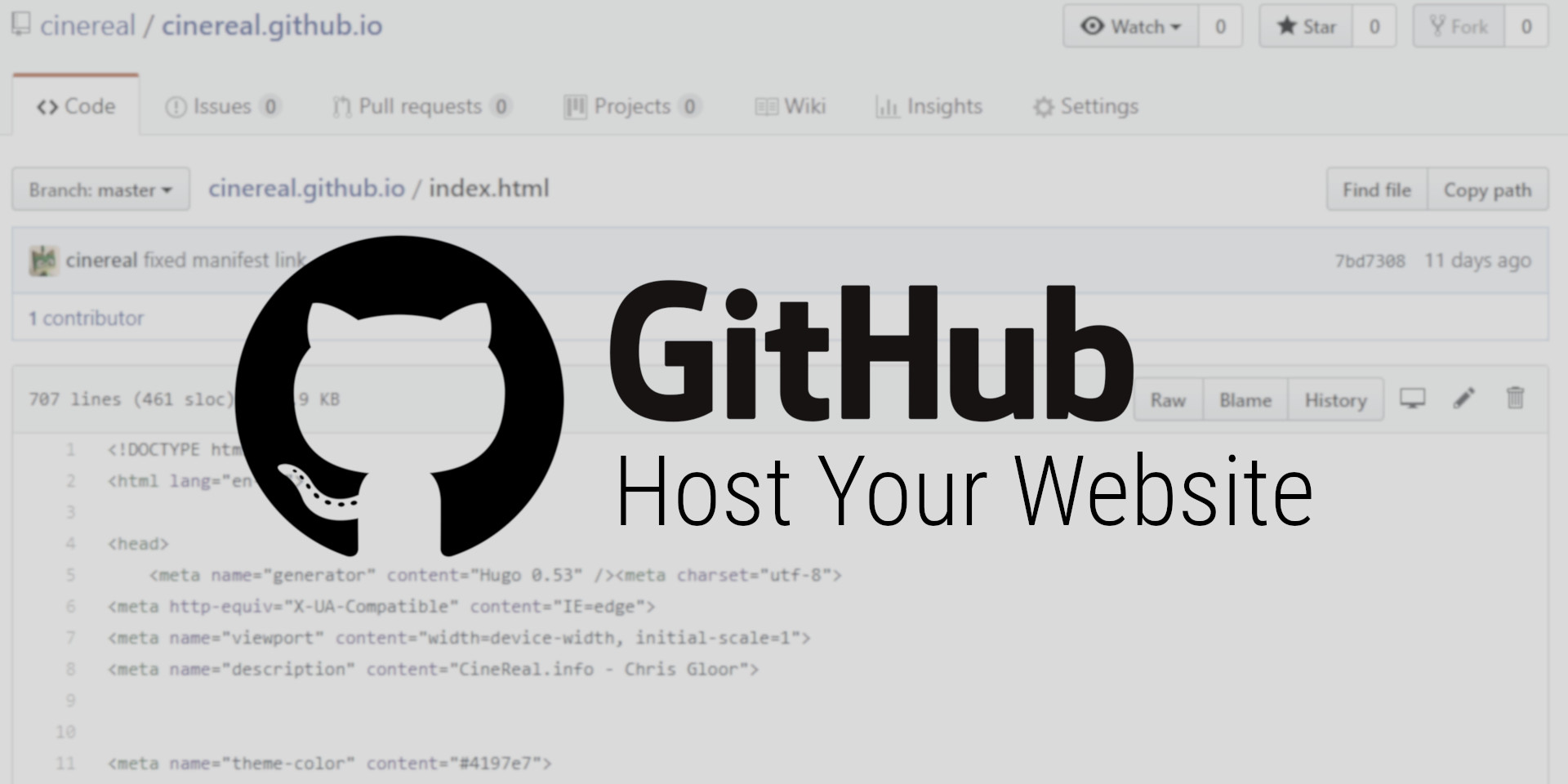 Github Pages for your Website